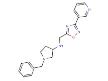 1-benzyl-N-[(3-pyridin-3-yl-1,2,4-oxadiazol-5-yl)methyl]pyrrolidin-3-amine
