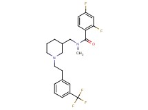 2,4-difluoro-N-methyl-N-[(1-{2-[3-(trifluoromethyl)phenyl]ethyl}-3-piperidinyl)methyl]benzamide