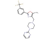 2-[4-({5-methyl-2-[3-(trifluoromethyl)phenyl]-1,3-oxazol-4-yl}methyl)-1-piperazinyl]pyrimidine