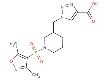 1-({1-[(3,5-dimethylisoxazol-4-yl)sulfonyl]piperidin-3-yl}methyl)-1H-1,2,3-triazole-4-carboxylic acid