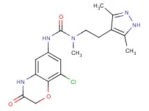 N'-(8-chloro-3-oxo-3,4-dihydro-2H-1,4-benzoxazin-6-yl)-N-[2-(3,5-dimethyl-1H-pyrazol-4-yl)ethyl]-N-methylurea