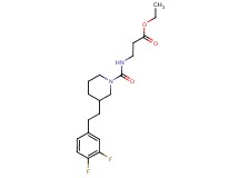 ethyl N-({3-[2-(3,4-difluorophenyl)ethyl]-1-piperidinyl}carbonyl)-beta-alaninate