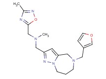 1-[5-(3-furylmethyl)-5,6,7,8-tetrahydro-4H-pyrazolo[1,5-a][1,4]diazepin-2-yl]-N-methyl-N-[(3-methyl-1,2,4-oxadiazol-5-yl)methyl]methanamine