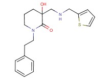 3-hydroxy-1-(2-phenylethyl)-3-{[(2-thienylmethyl)amino]methyl}piperidin-2-one