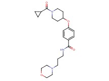4-{[1-(cyclopropylcarbonyl)-4-piperidinyl]oxy}-N-[3-(4-morpholinyl)propyl]benzamide