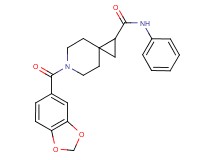 6-(1,3-benzodioxol-5-ylcarbonyl)-N-phenyl-6-azaspiro[2.5]octane-1-carboxamide