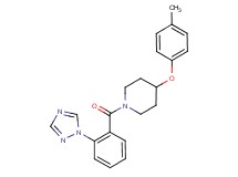 4-(4-methylphenoxy)-1-[2-(1H-1,2,4-triazol-1-yl)benzoyl]piperidine
