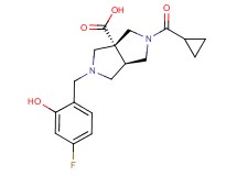 (3aR*,6aR*)-2-(cyclopropylcarbonyl)-5-(4-fluoro-2-hydroxybenzyl)hexahydropyrrolo[3,4-c]pyrrole-3a(1H)-carboxylic acid
