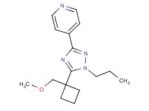 4-{5-[1-(methoxymethyl)cyclobutyl]-1-propyl-1H-1,2,4-triazol-3-yl}pyridine