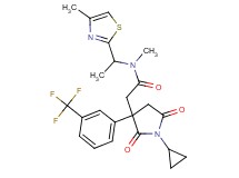 2-{1-cyclopropyl-2,5-dioxo-3-[3-(trifluoromethyl)phenyl]-3-pyrrolidinyl}-N-methyl-N-[1-(4-methyl-1,3-thiazol-2-yl)ethyl]acetamide