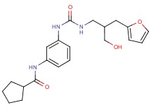 N-{3-[({[3-(2-furyl)-2-(hydroxymethyl)propyl]amino}carbonyl)amino]phenyl}cyclopentanecarboxamide