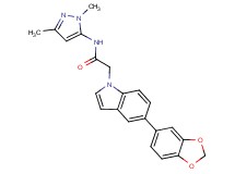 2-[5-(1,3-benzodioxol-5-yl)-1H-indol-1-yl]-N-(1,3-dimethyl-1H-pyrazol-5-yl)acetamide