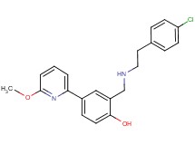 2-({[2-(4-chlorophenyl)ethyl]amino}methyl)-4-(6-methoxy-2-pyridinyl)phenol