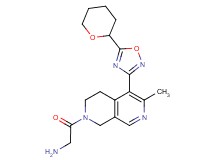 {2-[6-methyl-5-[5-(tetrahydro-2H-pyran-2-yl)-1,2,4-oxadiazol-3-yl]-3,4-dihydro-2,7-naphthyridin-2(1H)-yl]-2-oxoethyl}amine trifluoroacetate