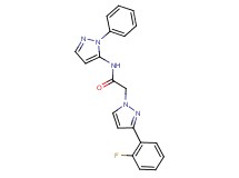 2-[3-(2-fluorophenyl)-1H-pyrazol-1-yl]-N-(1-phenyl-1H-pyrazol-5-yl)acetamide