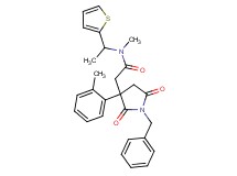 2-[1-benzyl-3-(2-methylphenyl)-2,5-dioxo-3-pyrrolidinyl]-N-methyl-N-[1-(2-thienyl)ethyl]acetamide