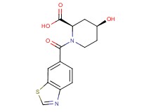 (2R*,4S*)-1-(1,3-benzothiazol-6-ylcarbonyl)-4-hydroxypiperidine-2-carboxylic acid