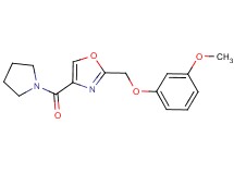 2-[(3-methoxyphenoxy)methyl]-4-(1-pyrrolidinylcarbonyl)-1,3-oxazole