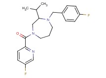 1-(4-fluorobenzyl)-4-[(5-fluoropyridin-2-yl)carbonyl]-2-isopropyl-1,4-diazepane