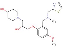 1-[2-hydroxy-3-(4-methoxy-2-{[methyl(1,3-thiazol-2-ylmethyl)amino]methyl}phenoxy)propyl]-4-piperidinol