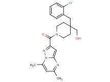 {4-(2-chlorobenzyl)-1-[(5,7-dimethylpyrazolo[1,5-a]pyrimidin-2-yl)carbonyl]-4-piperidinyl}methanol