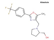 [(2S)-1-({5-methyl-2-[4-(trifluoromethyl)phenyl]-1,3-oxazol-4-yl}methyl)-2-pyrrolidinyl]methanol