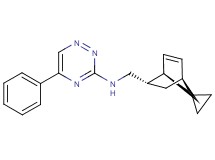 5-phenyl-N-[(1R*,2S*,4S*)-spiro[bicyclo[2.2.1]heptane-7,1'-cyclopropane]-5-en-2-ylmethyl]-1,2,4-triazin-3-amine