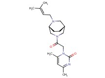 4,6-dimethyl-1-{2-[(1R*,5R*)-6-(3-methyl-2-buten-1-yl)-3,6-diazabicyclo[3.2.2]non-3-yl]-2-oxoethyl}-2(1H)-pyrimidinone