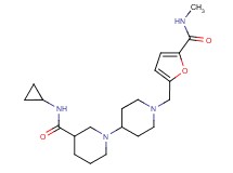 N-cyclopropyl-1'-({5-[(methylamino)carbonyl]-2-furyl}methyl)-1,4'-bipiperidine-3-carboxamide