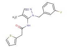 N-[1-(3-fluorobenzyl)-4-methyl-1H-pyrazol-5-yl]-2-(2-thienyl)acetamide