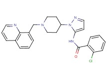 2-chloro-N-{1-[1-(8-quinolinylmethyl)-4-piperidinyl]-1H-pyrazol-5-yl}benzamide