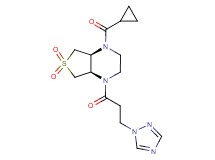 (4aR*,7aS*)-1-(cyclopropylcarbonyl)-4-[3-(1H-1,2,4-triazol-1-yl)propanoyl]octahydrothieno[3,4-b]pyrazine 6,6-dioxide