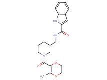N-({1-[(3-methyl-5,6-dihydro-1,4-dioxin-2-yl)carbonyl]-3-piperidinyl}methyl)-1H-indole-2-carboxamide