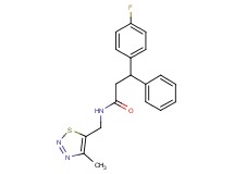 3-(4-fluorophenyl)-N-[(4-methyl-1,2,3-thiadiazol-5-yl)methyl]-3-phenylpropanamide