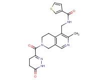 N-({3-methyl-7-[(6-oxo-1,4,5,6-tetrahydro-3-pyridazinyl)carbonyl]-5,6,7,8-tetrahydro-2,7-naphthyridin-4-yl}methyl)-3-thiophenecarboxamide