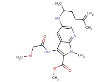 methyl 5-[(1,4-dimethyl-4-penten-1-yl)amino]-3-[(methoxyacetyl)amino]-1-methyl-1H-pyrrolo[2,3-b]pyridine-2-carboxylate