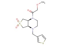 (4aR*,7aS*)-1-(methoxyacetyl)-4-(3-thienylmethyl)octahydrothieno[3,4-b]pyrazine 6,6-dioxide