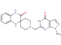 1-[(1-methyl-4-oxo-4,5-dihydro-1H-pyrazolo[3,4-d]pyrimidin-6-yl)methyl]-1',4'-dihydro-3'H-spiro[piperidine-4,2'-quinoxalin]-3'-one