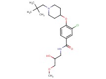 3-chloro-4-{[1-(2,2-dimethylpropyl)-4-piperidinyl]oxy}-N-(2-hydroxy-3-methoxypropyl)benzamide