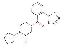1-cyclopentyl-4-[2-(1H-1,2,4-triazol-5-yl)benzoyl]-2-piperazinone