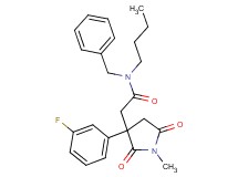 N-benzyl-N-butyl-2-[3-(3-fluorophenyl)-1-methyl-2,5-dioxo-3-pyrrolidinyl]acetamide