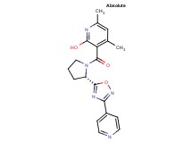 4,6-dimethyl-3-({(2S)-2-[3-(4-pyridinyl)-1,2,4-oxadiazol-5-yl]-1-pyrrolidinyl}carbonyl)-2-pyridinol