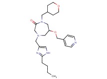 4-[(2-butyl-1H-imidazol-4-yl)methyl]-6-(4-pyridinylmethoxy)-1-(tetrahydro-2H-pyran-4-ylmethyl)-1,4-diazepan-2-one