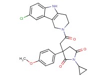 3-[2-(8-chloro-1,3,4,5-tetrahydro-2H-pyrido[4,3-b]indol-2-yl)-2-oxoethyl]-1-cyclopropyl-3-(4-methoxyphenyl)-2,5-pyrrolidinedione