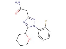 2-[1-(2-fluorophenyl)-5-(tetrahydro-2H-pyran-2-yl)-1H-1,2,4-triazol-3-yl]acetamide