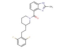 4-({3-[2-(2,6-difluorophenyl)ethyl]-1-piperidinyl}carbonyl)-2-methyl-1H-benzimidazole