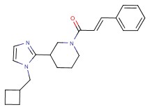 3-[1-(cyclobutylmethyl)-1H-imidazol-2-yl]-1-[(2E)-3-phenyl-2-propenoyl]piperidine