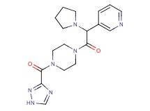 1-[3-pyridinyl(1-pyrrolidinyl)acetyl]-4-(1H-1,2,4-triazol-3-ylcarbonyl)piperazine