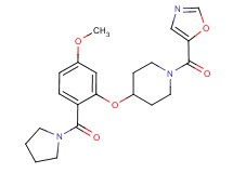 4-[5-methoxy-2-(pyrrolidin-1-ylcarbonyl)phenoxy]-1-(1,3-oxazol-5-ylcarbonyl)piperidine