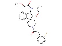 N-{(2R*,3R*)-2-(allyloxy)-1'-[(2-fluorophenyl)acetyl]-2,3-dihydrospiro[indene-1,4'-piperidin]-3-yl}-2-methoxyacetamide